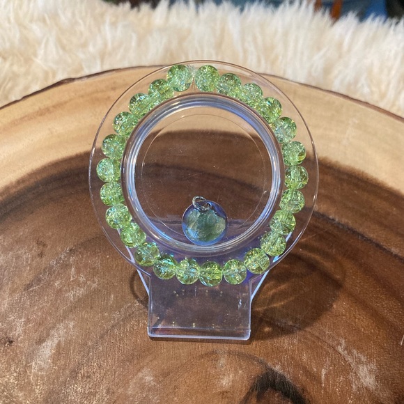 Quartz Bracelet & Moldavite Pendent Set - Picture 1 of 8